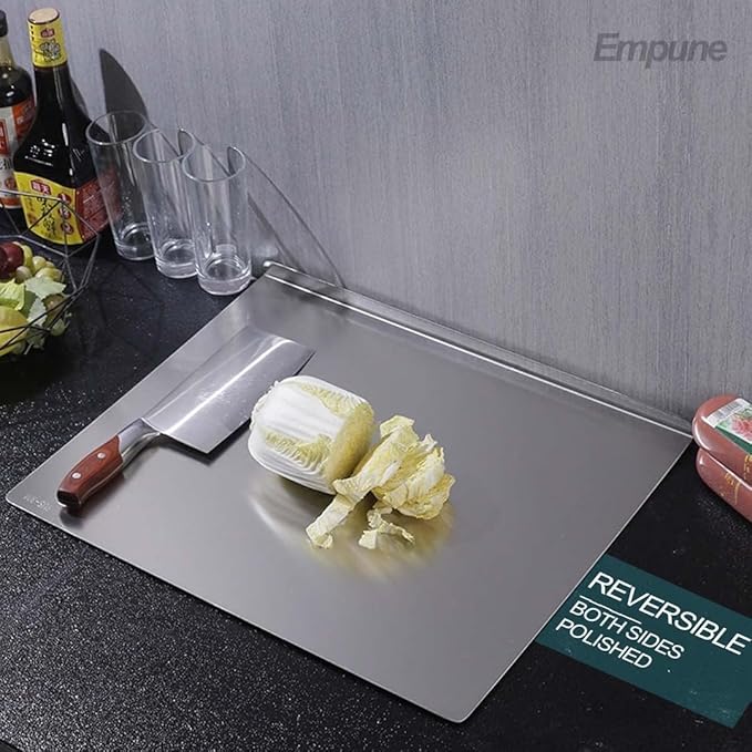 Stainless Steel Cutting Board! 🔪✨ Durable, hygienic, and easy to clean—perfect for all your chopping needs. A must-have for any chef! - Size: 41x33Cm