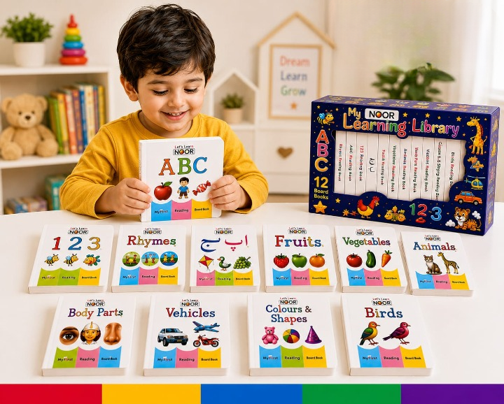 12-in-1 Little Learning Library Box – Educational Board Books