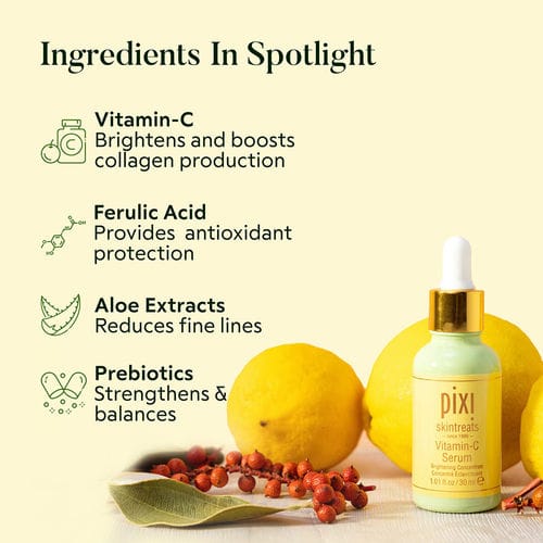 Pixi Vitamin C Serum For Glowing Skin - Personal Care Accessory Designed For Styling And Daily Hair Routine - 30ML