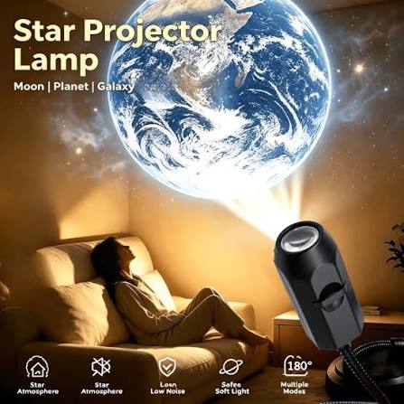 6 Lens USB Ceiling Moon Earth Projection Atmosphere Light Starry Sky Lamp Night Light Romantic Bedroom Galaxy Decoration Projector With 6 Lenses