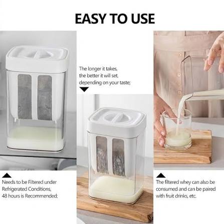 Greek Yogurt Strainer and Whey Separator Container